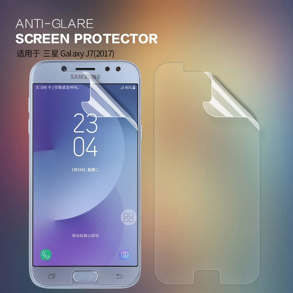 2 шт./лот NILLKIN Антибликовая матовая защитная пленка для Samsung Galaxy J7 2017