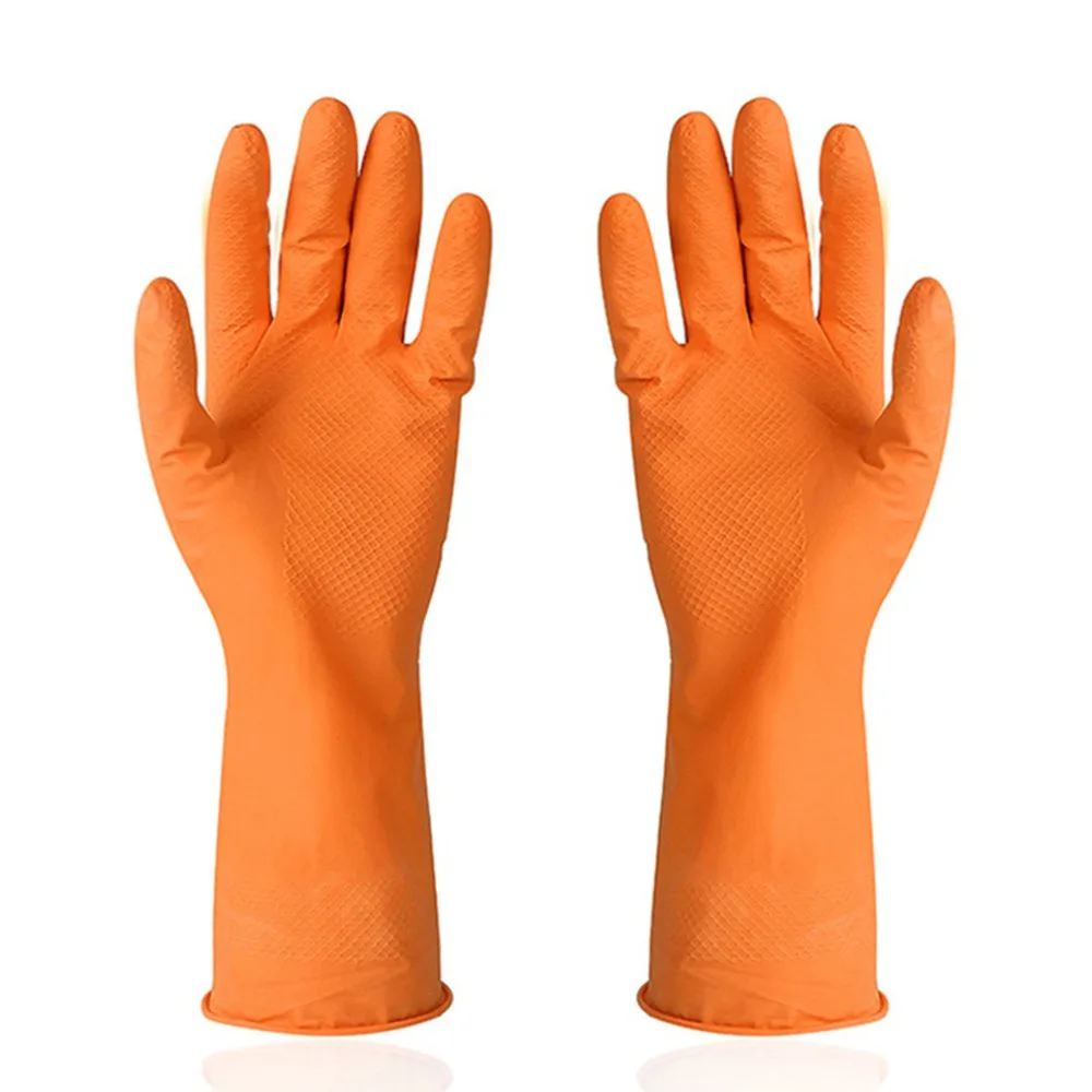 Новые кухонные резиновые перчатки для чистки с подкладкой многоразовые бытовые водонепроницаемые перчатки для мытья посуды(2-Pack) дропшиппинг