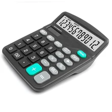 Solar Calculator Business Work Calculate Commercial Tool Battery or Solar 2in1 Powered 12 Digit Electronic Calculator and Button