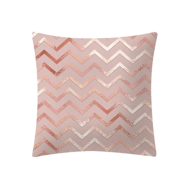 Buy Rose Gold Pink Cushion Cover Square Pillowcase