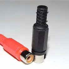 20 шт. припоя RCA гнездо Jack аудио, видео Разъемы Красный и черный пластик ручка