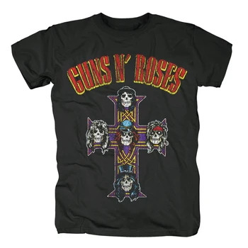 

Bloodhoof Guns N Roses heavy metal black cotton printed t shirts for men