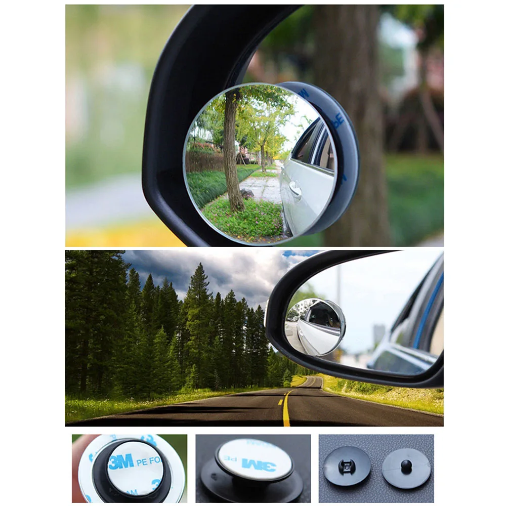 360 градусов зеркало для слепых пятен широкий угол заднего вида авто автомобиля
