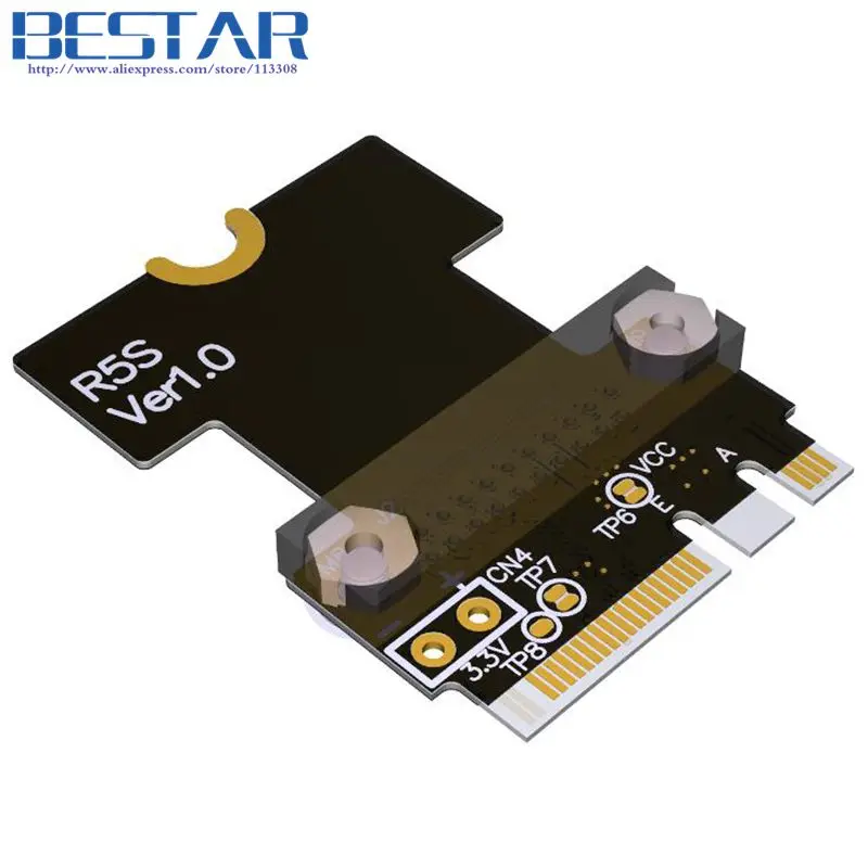 Переходник NGFF M.2 Key A + E к PCIe 1x Райзер расширитель адаптер кабель 5 см 80 Gen3.0 m2 pci e для