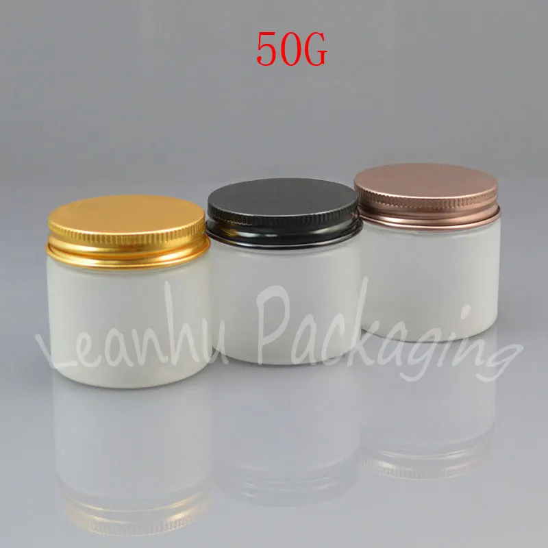 

50G Transparent Frosted Plastic Cream Jar , 50CC Mask / Cream Packaging Cans , Empty Cosmetic Container , Makeup Sub-bottling