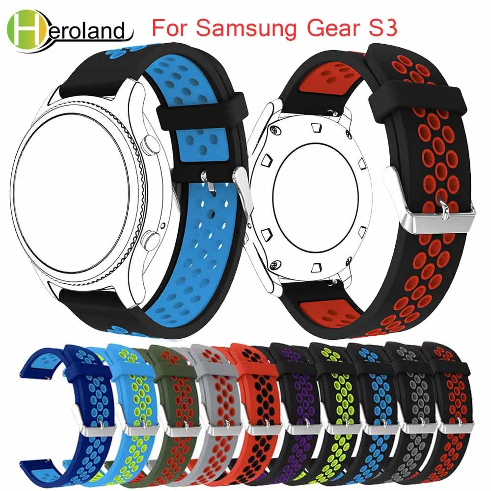 

sport silicone watch strap for samsung gear s3 Frontier/Classic M-R760 SM-R770 band bracelet replacement smart watch wristbands