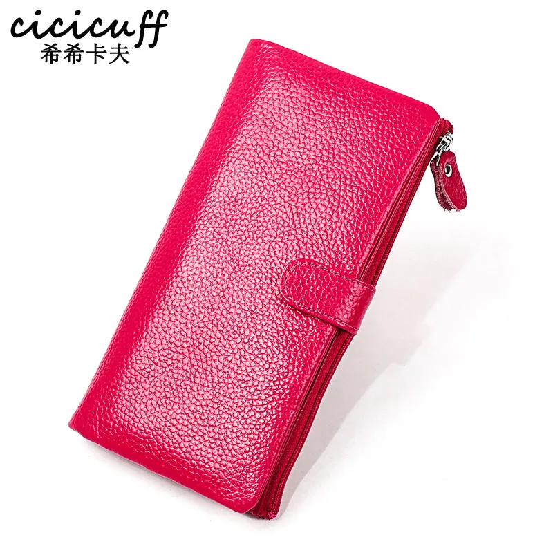 

CICICUFF Brand Rfid Wallet Genuine Leather Coin Purse for Women Purses Female Carteras Long Clutch Portomonee Phone Bag Wallet