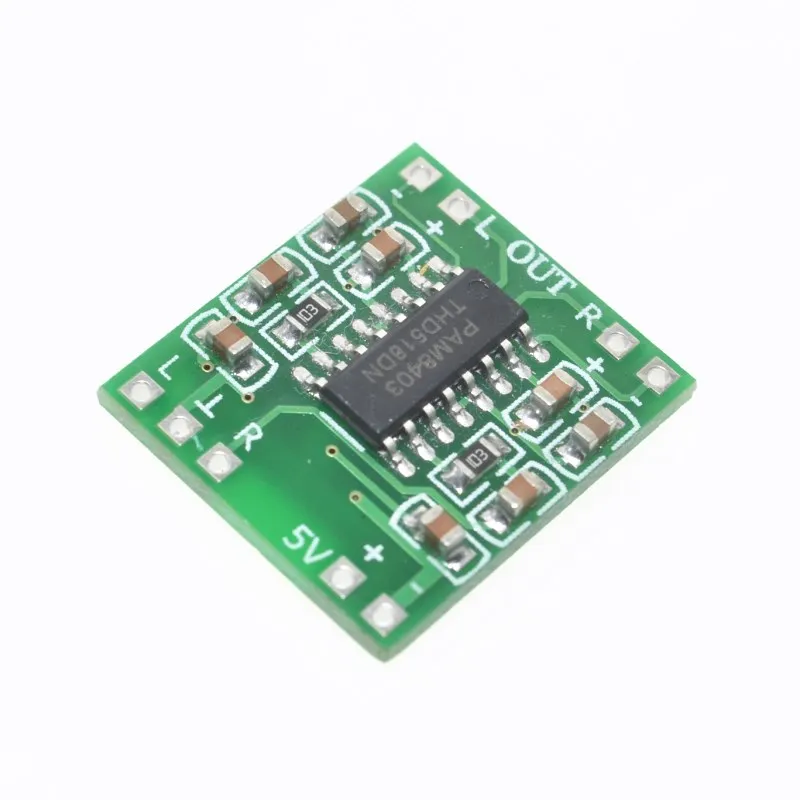 5 pçs/lote PAM8403 Super mini placa amplificador digital classe D bordo amplificador de potência em miniatura 2*3 w alta 2.5-5 v USB