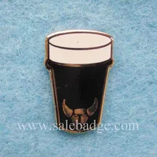 Специальная металлическая чашка Жесткий Эмаль черный, белый цвет Шпильки знак