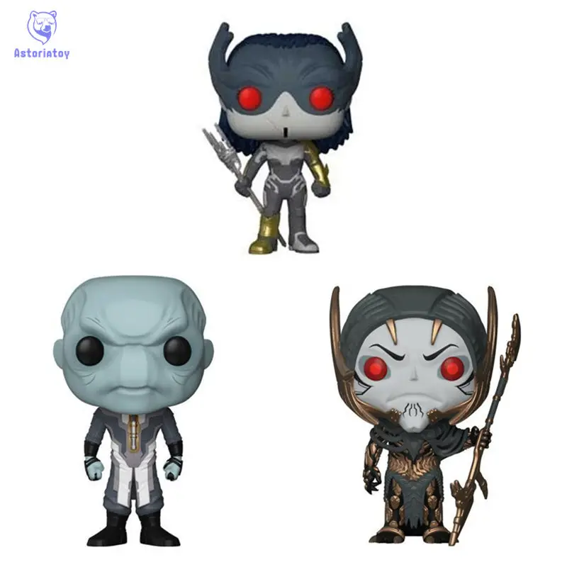 

NEW 10cm Avengers: Infinity War ebony man corvus glaive proxim action figure big Bobble Head Q Edition no box for Car Decoration
