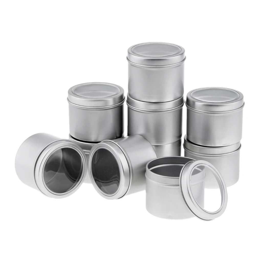 5 Pieces 100ml Empty Aluminium Cosmetic Pot Jar Tin Container with Screw Lid