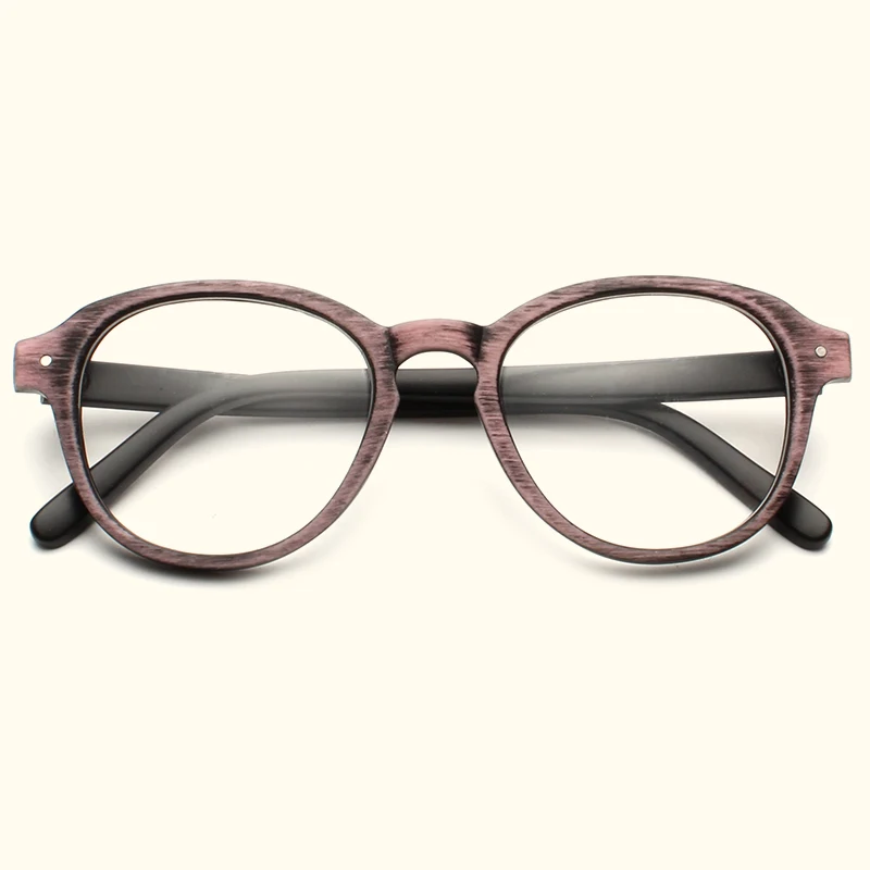 NOSSA, круглые винтажные дизайнерские очки, оправа для мужчин и женщин, Повседневные очки, оправа, Ретро стиль, очки для близорукости, оптические оправы - Цвет оправы: Pink