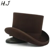 Кофе Top Hat 13,5 см 4 Размеры шерсть Для женщин Для мужчин Топ Фетровая Шляпа Волшебника стимпанк Косплэй панк вечерние шапки дропшиппинг