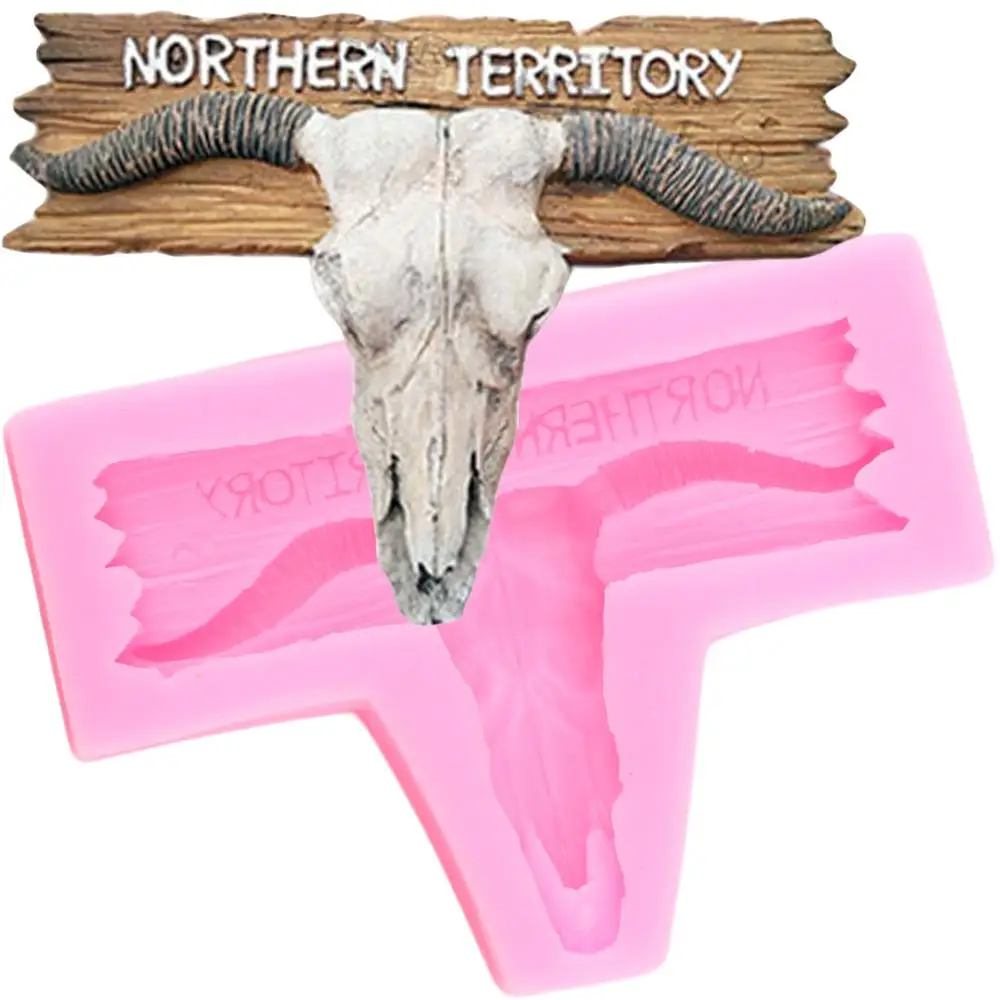 3D Craft Schapen Hoofd Siliconen Mal Cake Grens Fondant Cake Decorating Gereedschap Soap Hars Klei Chocolade Gumpaste Mallen