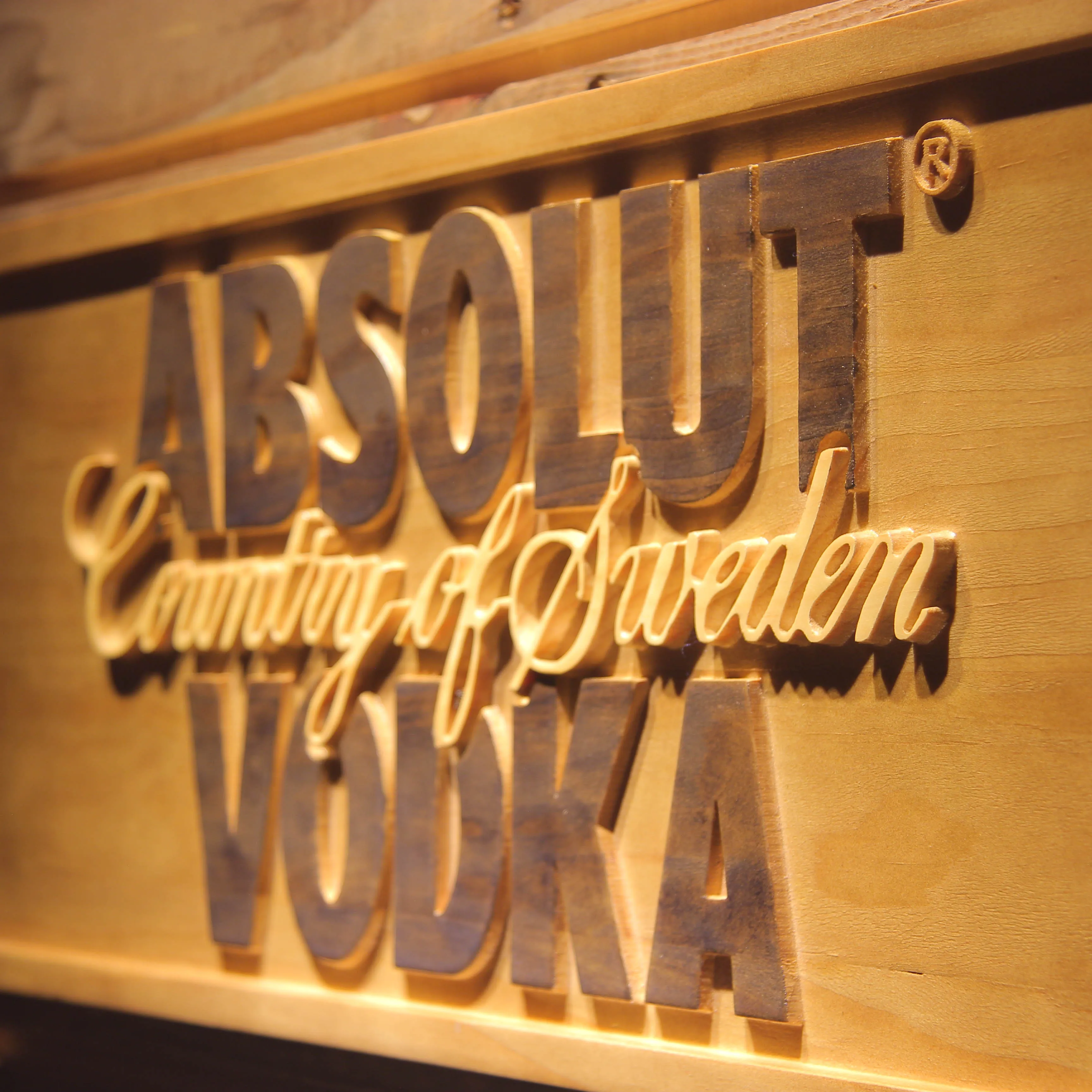3D деревянные знаки абсолютная водка|sign|sign wood |
