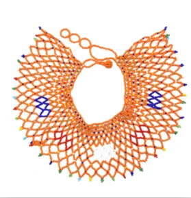 Индийское этническое Африканское ожерелье с разноцветными полимерными бусинами, египетское этническое колье на плече, колье, ожерелье, ювелирное изделие - Окраска металла: N-7126 Orange