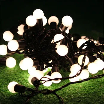

5M 50pcs Ball Fairy String Lights Outdoor Christmas Garland String Globe Ball Wedding String Light Garland Decoration 110V 220V