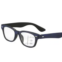 Brand Retro Faux wood grain frame Intelligence Progressive Multifocal Commercial Reading Glasses Bifocal Reading glasses NX