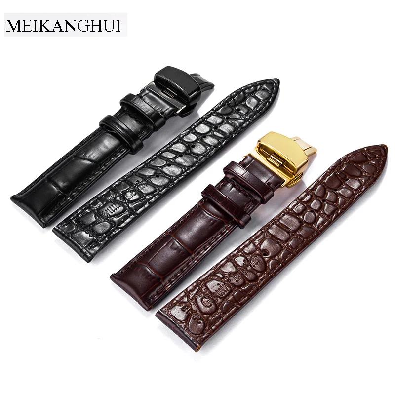 Genuine Leather Watchband For Men Women 16mm 18mm 20mm 22mm Universal