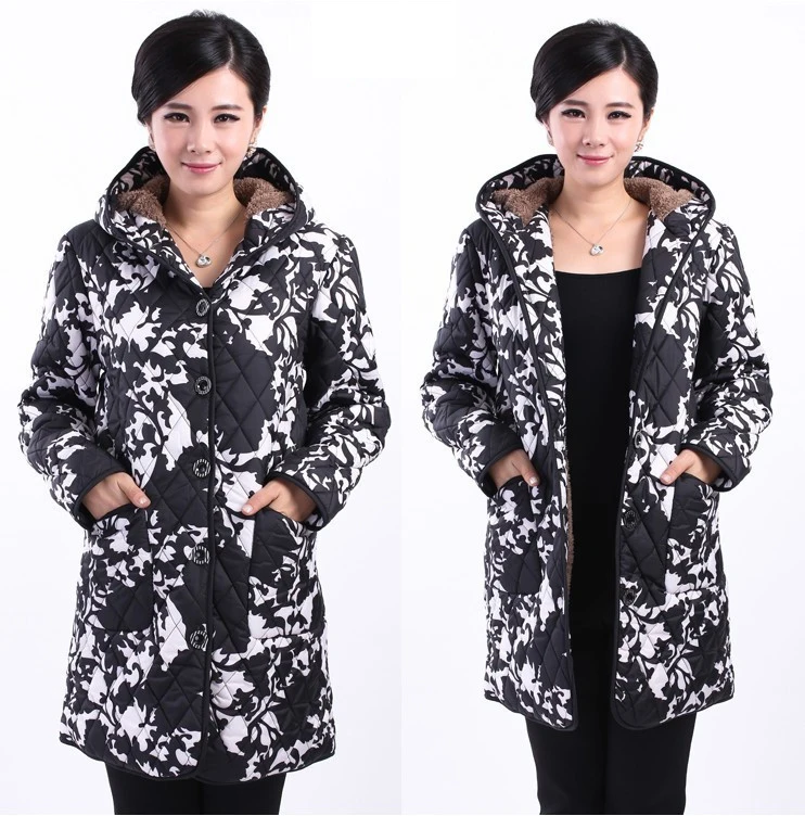 

6XL New 2019 Outerwear Women coat Winter Coat Jacket down casual winter jacket women large Size parka womens canda R42