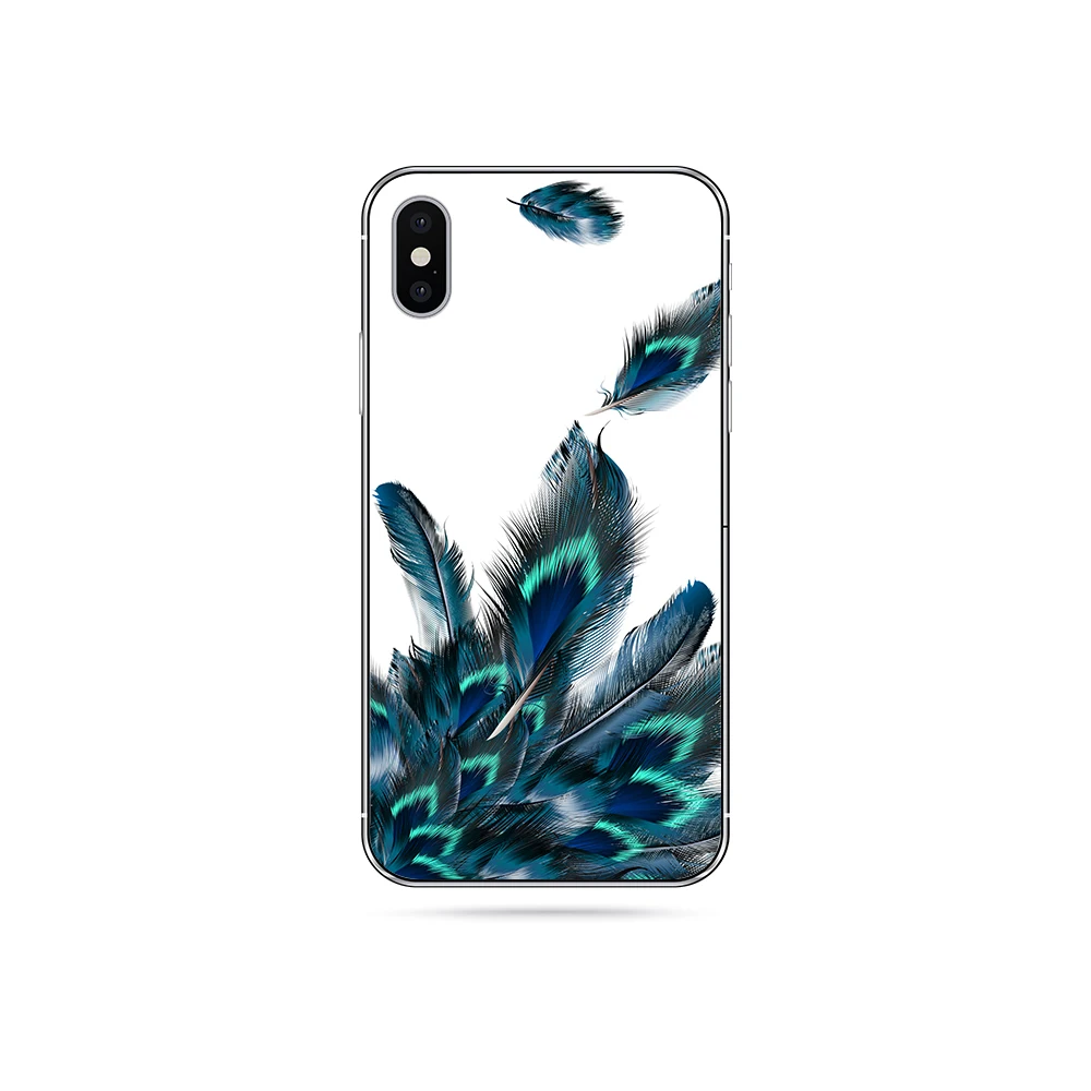 

ELETEIL Feather Printed Case for iphone 6Plus 6SPlus Mountain Pattern Phone Cases Soft TPU Silicone Cover for iphone 6Plus E30