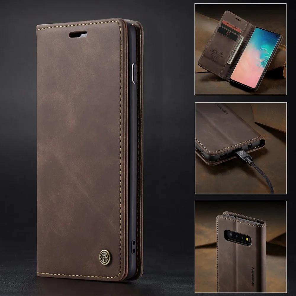 

For Samsung S10 Case 2019 Retro Leather Magnetic Flip Wallet Stand Cover Case for Samsung Galaxy A50 A70 S10 Plus S8 S9 S7 Coque