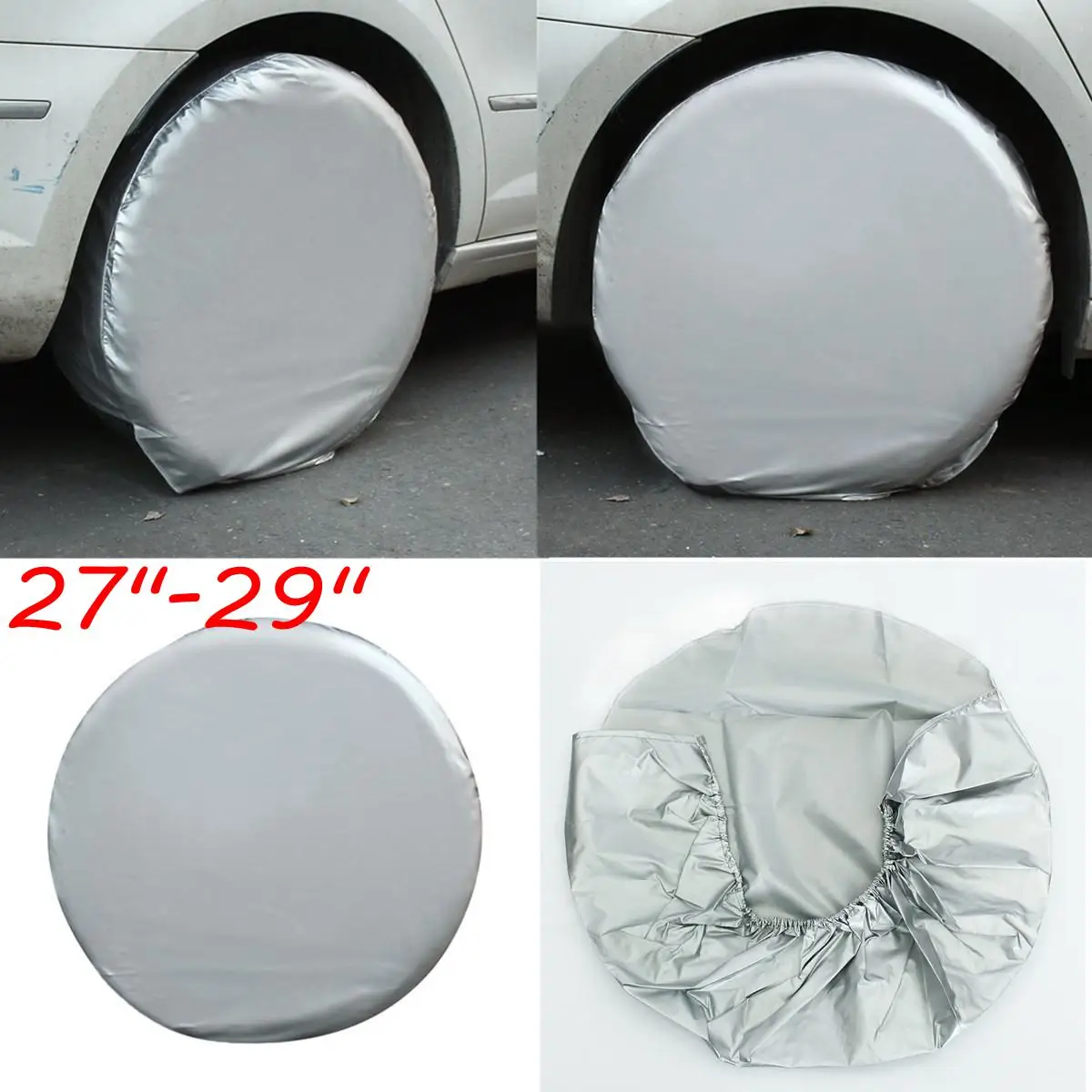 4PCs/Set 27'' 29'' Car Auto Spare Wheels Tire Tyre Cover Heavy Duty Car