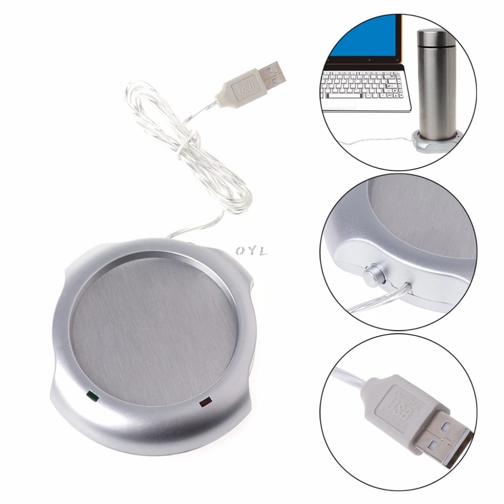 Мини USB электрическая чашка для напитков подогревающая пластина офисного и