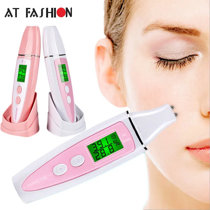 

AT FASHION Professional LCD Display Digital Facial Moisture Oil Tester Detector Analyzer Monitor Personal Skin Care Tool