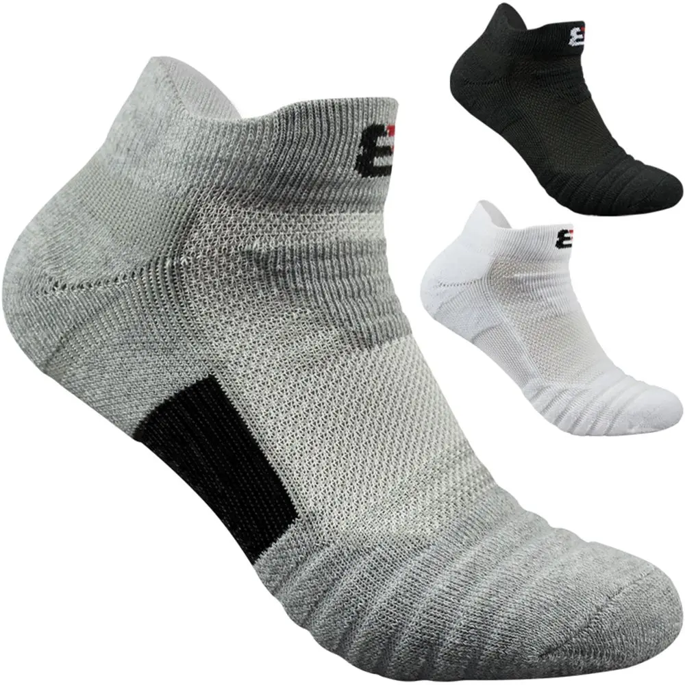 

High Quality Men's Basketball Socks Cotton Thick Towel Bottom Boat socks Outdoor Sports Running Short Socks