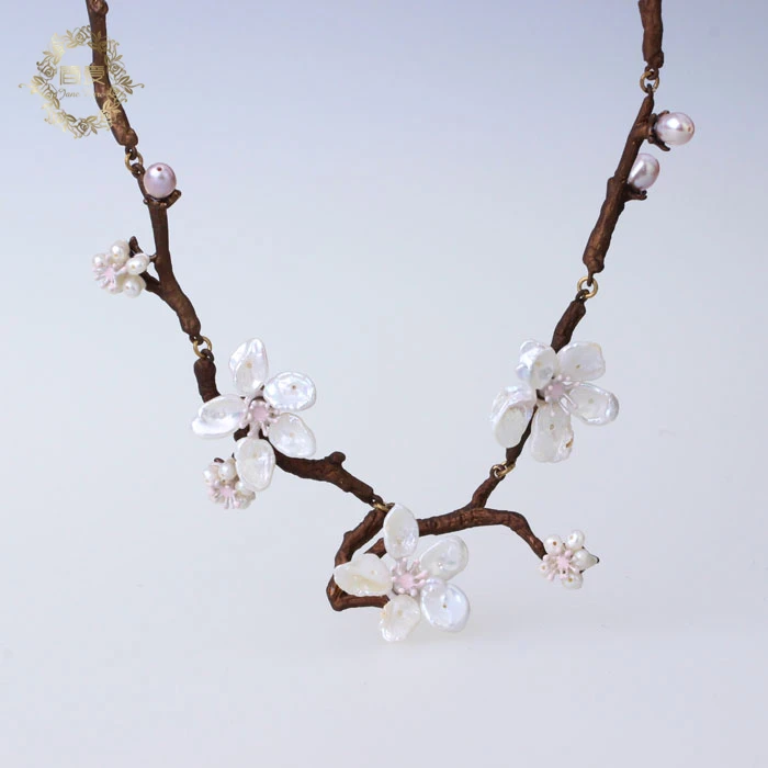 Amybaby винтажная вишневая расцветка, бронзовое ожерелье из пресноводного жемчуга, брошь, серьги, браслет, ювелирные наборы