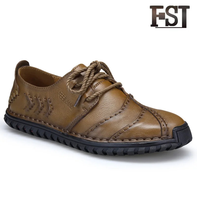 Fsj Véritable D'été fsj02 En Couture Carrière Fsj01 Respirant Cuir Lacets automne Printemps Décontractées Mens Bureau Brun Mocassins À Chaussures dCQrshtx