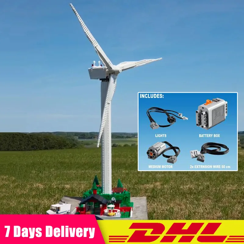 

Lpein 37004 925 Pcs Windmill Turbine with Motor Function Set Building Blocks Bricks Educational Toys Compatible LegoINGlys 10268