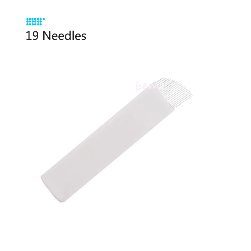 

Tattoo needle 10pieces 19 pin Sterilized Stainless Steel 3D tattoo Embroidery Eyebrow Permanent Makeup Needles Blade Hot Sale