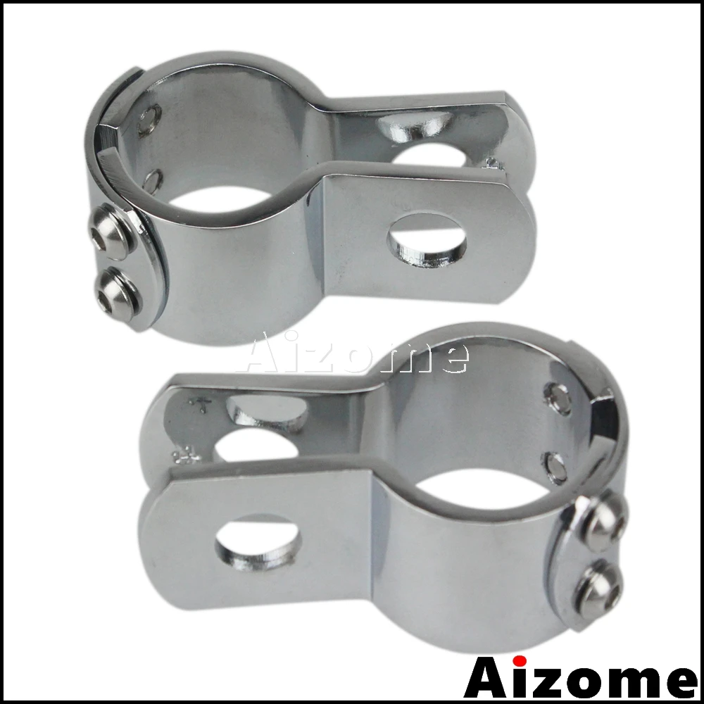 Хромированные скобы для мотоцикла 1 1/8 &quot1 1/4&quot крепления ножек Harley Chrome 1/2 &quot