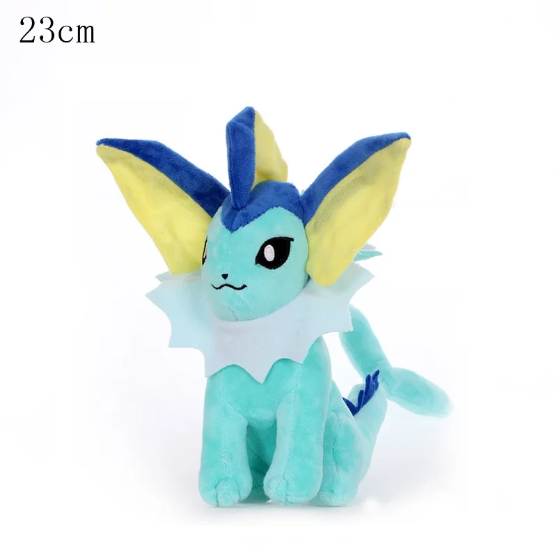 Vaporeon 23cm Рождественский подарок Аниме Пикачу чармандер Бульбазавр белка эльф плюшевые мягкие куклы прекрасная коллекция детские игрушки - Цвет: Vaporeon 23cm