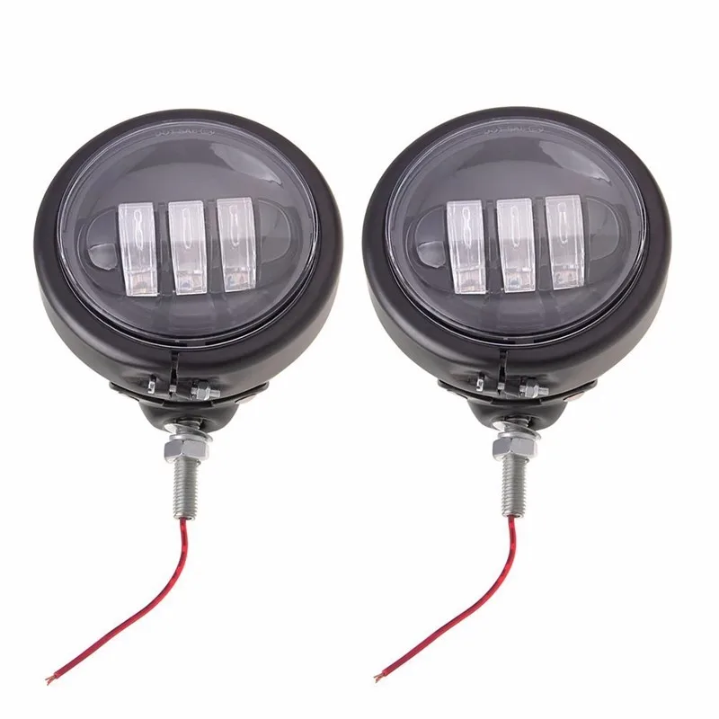 4.5inch Black CREE LED Auxiliary Spot Fog Passing Light Lamp with Housing Ring Mount Bracket for Harley Touring Electra Glide Daymaker Fog Lights