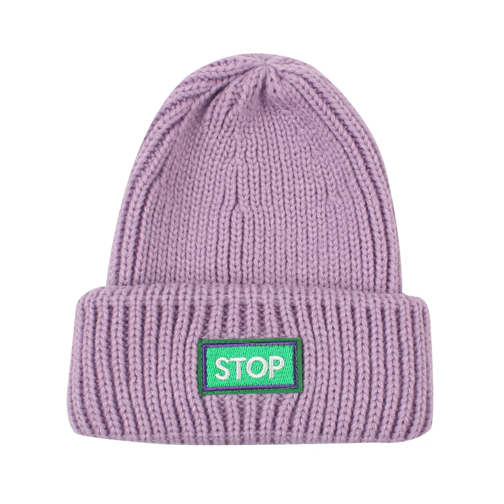 Knitted Warm Baby Beanie Hat Candy Color Fashion Girls Beanie Korean Style Autumn Winter Kids Hat Hip Hop Cap Baby Boys Clothing (24)