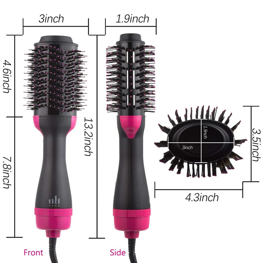 Escova de Cabelo Quente em Linha Ferramenta de Estilo de Cabelo Multi-função Emaranhado Detanglin Pente Infravermelho Ânion Negativo ar Reta Dropshipping 3-em-1 5 Beleza e saúde