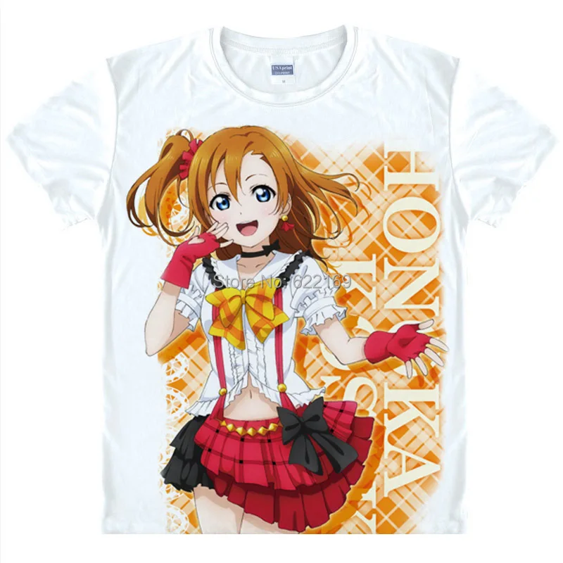 Футболка мужская с принтом Love Live Eli Honoka Maki тенниска японским известным