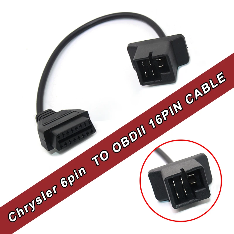 Лучший для Chrysler 6pin к OBD 16Pin автомобильный диагностический адаптер Удлинительный