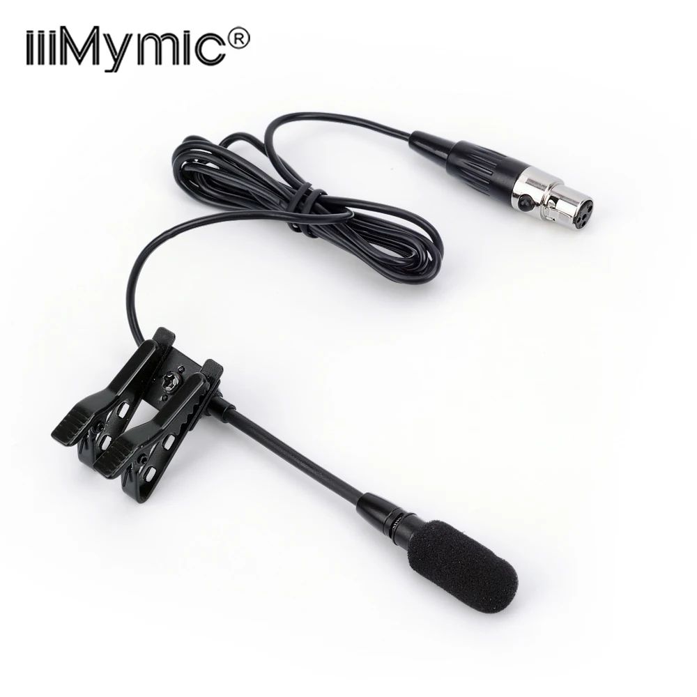 

Large Sound-absorbing !! Professional Lapel Mini Condenser Microphone Mic 4Pin for Shure Wireless Transmitter mini 4 Pin XLR