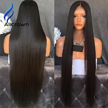 ALICROWN Silk Top Full Lace Wigs Bleached Knot Straight Lace Front Wig Brazilian Virgin Hair Silk Base Full Lace Human Hair Wigs