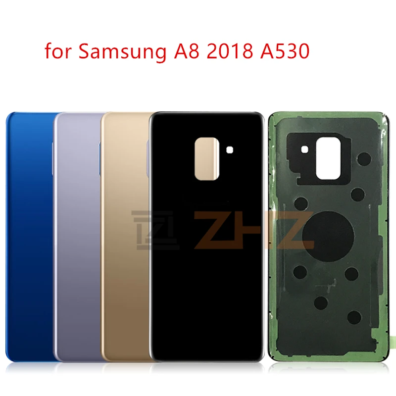 Для SAMSUNG Galaxy A8 A530 2018 задняя крышка для аккумулятора дверь стекла Корпус чехол