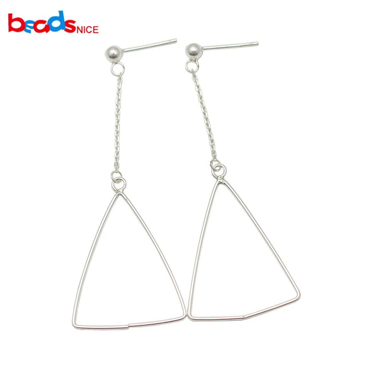 

Beadsnice Triangle Long Chain Silver Dangle Earrings Women Lady Party Jewelry ID3754/37548