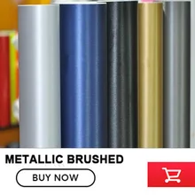 Brushed aluminum vinyl Air free bubbles car wrap color change Vinyl film Car Sticker Interior Exterior decorate Classic brushed