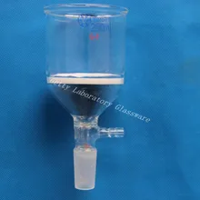 250 мл стеклянный Buchner фильтр-воронка, 3# размер сердечника 15-40 микрон, с 10 мм соединение шланга, 24/40 соединение