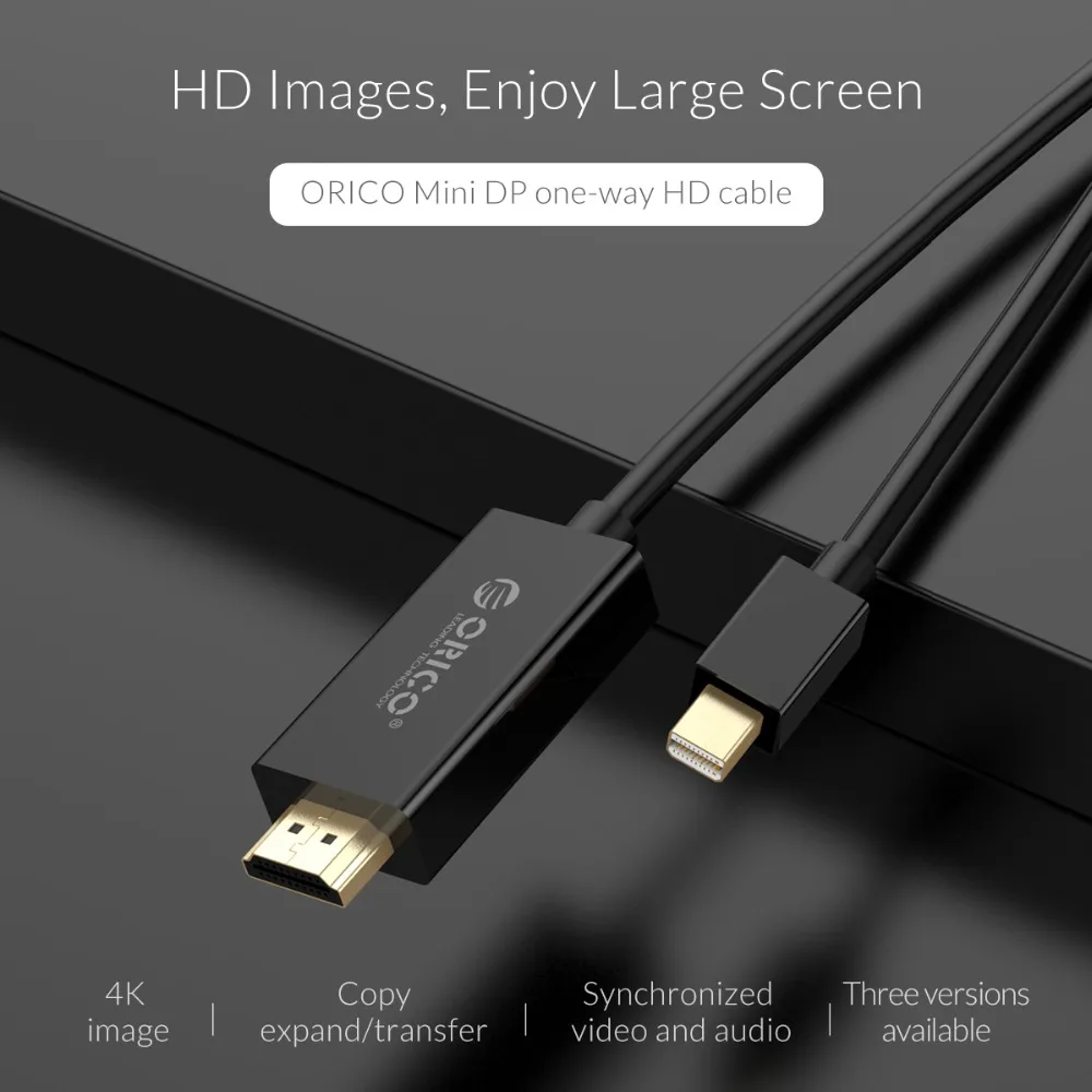 Orico Mini DisplayPort vers HDMI, adaptateur DVI et VGA - 4K - 17