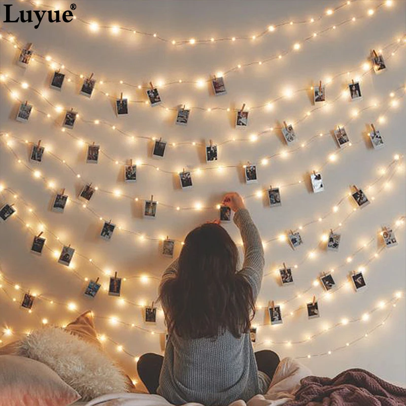 

LED Clip Decorative Holiday Lights Celebration Photo Wall Warm Light DIY Holiday for Party Gift gift accessories