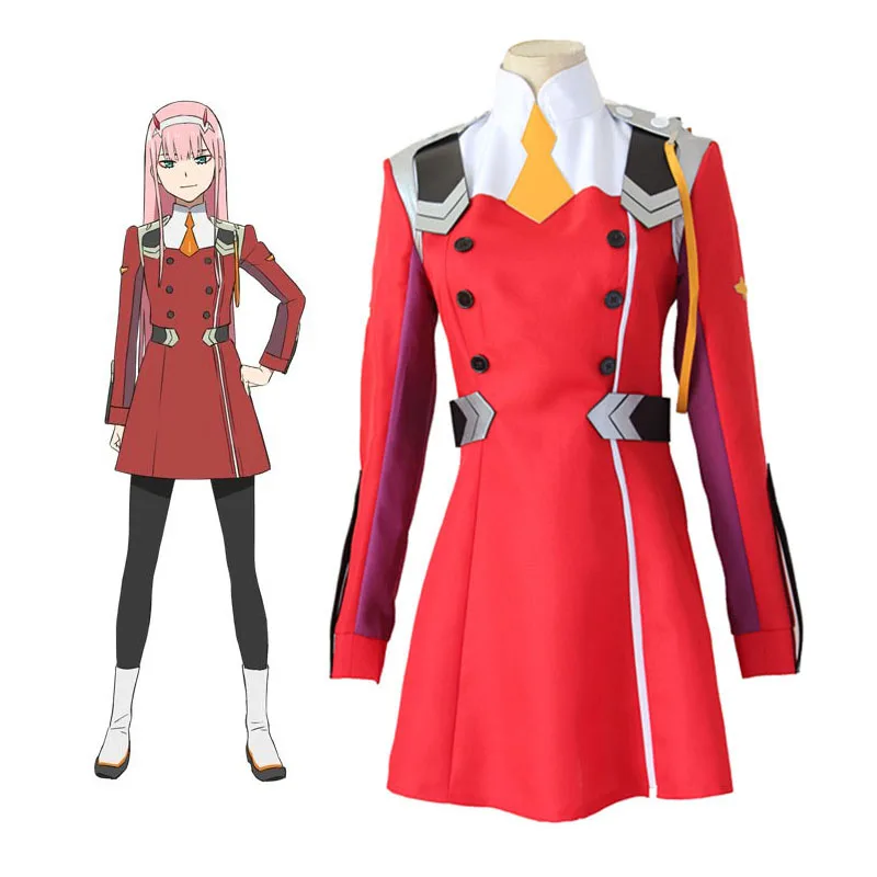 Карнавальный костюм DARLING in the FRANXX HIRO ICHIGO Zero Two 02 KOKORO школьная форма вечерние